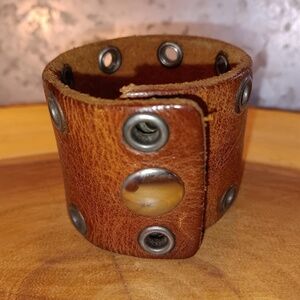 Upcycled Leather Belt Bracelet